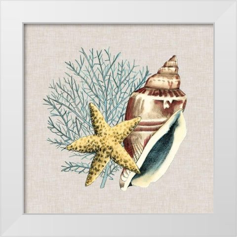 By the Seashore IV White Modern Wood Framed Art Print by Meagher, Megan