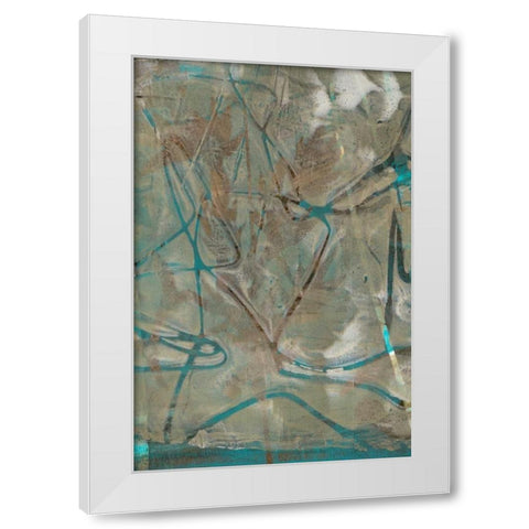 Fluid Sea I White Modern Wood Framed Art Print by Goldberger, Jennifer