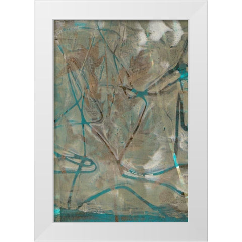 Fluid Sea I White Modern Wood Framed Art Print by Goldberger, Jennifer