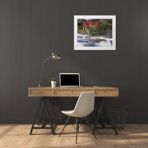 Steamy Morning White Modern Wood Framed Art Print by Head, Danny