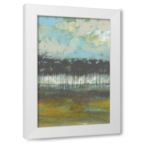 Golden Field I White Modern Wood Framed Art Print by Goldberger, Jennifer