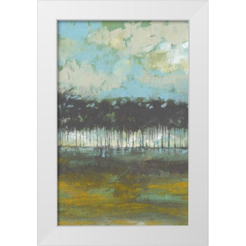 Golden Field I White Modern Wood Framed Art Print by Goldberger, Jennifer