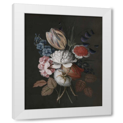 Dramatic Bouquet I White Modern Wood Framed Art Print by Unknown