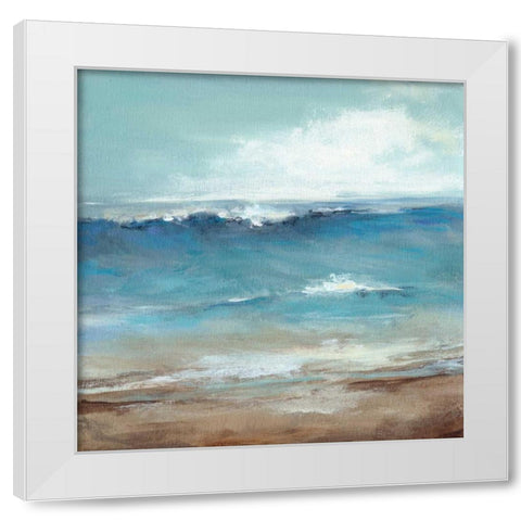 Seaside White Modern Wood Framed Art Print by Long, Christina