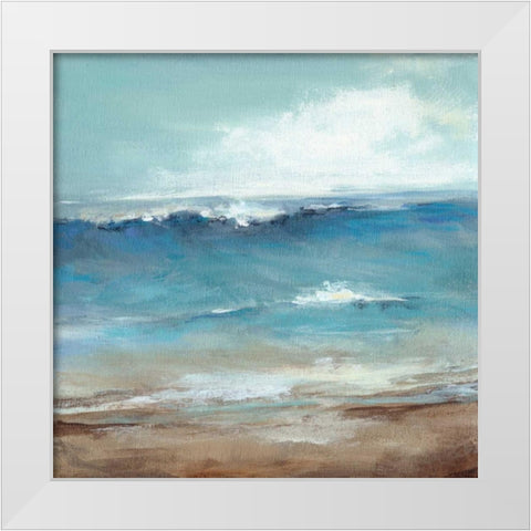Seaside White Modern Wood Framed Art Print by Long, Christina