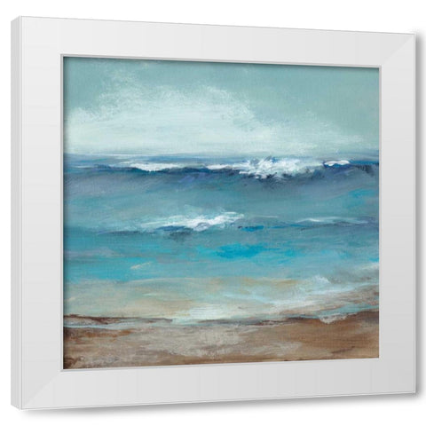 Home by the Sea White Modern Wood Framed Art Print by Long, Christina