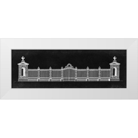 Graphic Palace Gate I White Modern Wood Framed Art Print by Gibbs, James