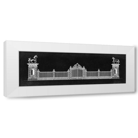 Graphic Palace Gate II White Modern Wood Framed Art Print by Gibbs, James