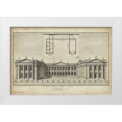 Cambridge in Perspective White Modern Wood Framed Art Print by Gibbs, James