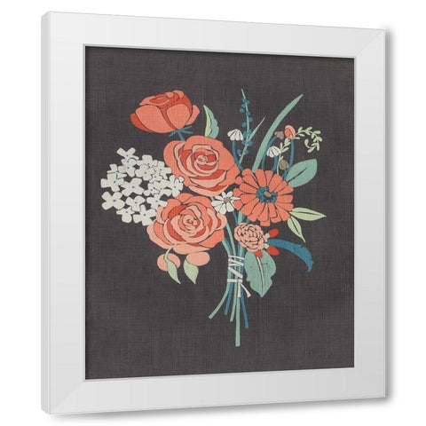 Coral Bouquet II White Modern Wood Framed Art Print by Zarris, Chariklia