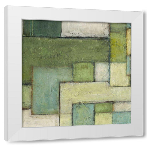 Green Space III White Modern Wood Framed Art Print by Crawford, Beverly