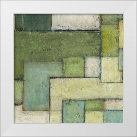 Green Space III White Modern Wood Framed Art Print by Crawford, Beverly
