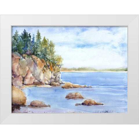 Shore Line I White Modern Wood Framed Art Print by OToole, Tim