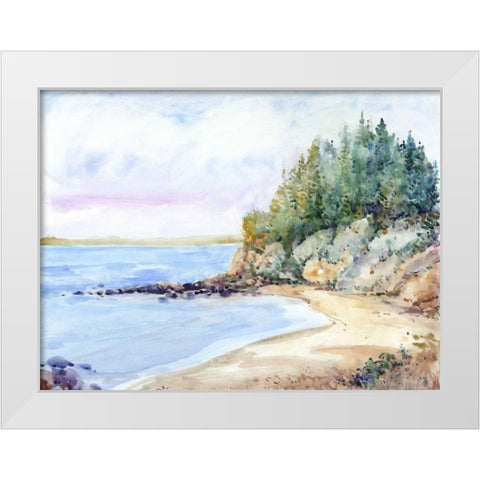 Shore Line II White Modern Wood Framed Art Print by OToole, Tim