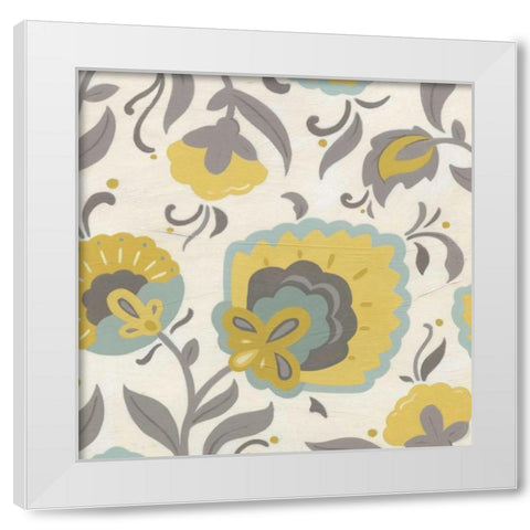 Bohemian Garden II White Modern Wood Framed Art Print by Vess, June Erica