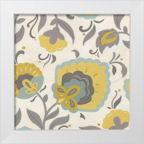 Bohemian Garden II White Modern Wood Framed Art Print by Vess, June Erica