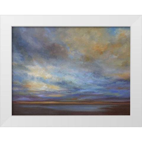Coastal Clouds I White Modern Wood Framed Art Print by Finch, Sheila