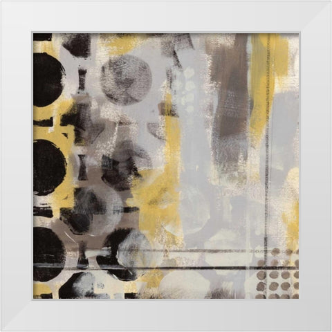 Circular Progression I White Modern Wood Framed Art Print by Vess, June Erica