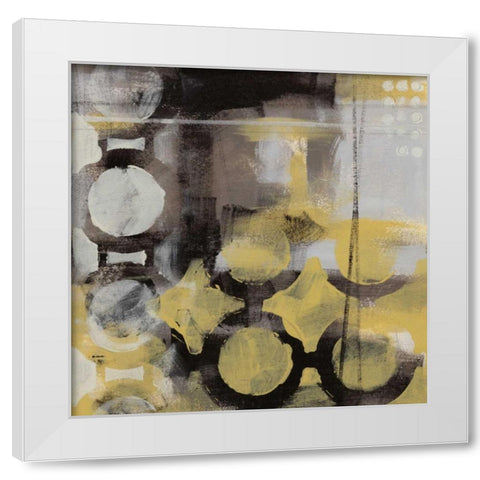 Circular Progression IV White Modern Wood Framed Art Print by Vess, June Erica