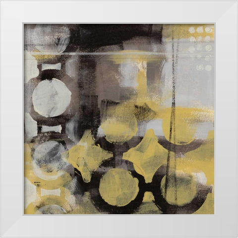 Circular Progression IV White Modern Wood Framed Art Print by Vess, June Erica