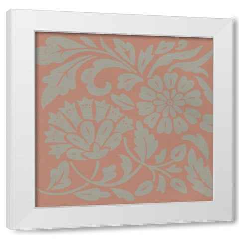 Ginter Coral II White Modern Wood Framed Art Print by Zarris, Chariklia