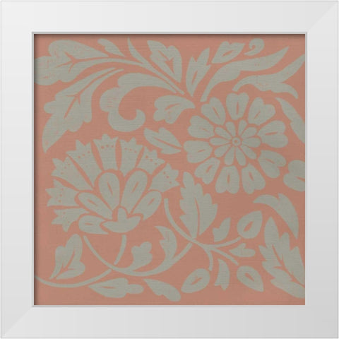 Ginter Coral II White Modern Wood Framed Art Print by Zarris, Chariklia