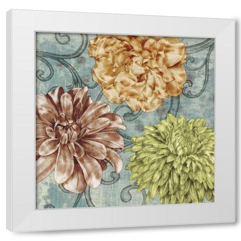 Flower Fetti I White Modern Wood Framed Art Print by Goldberger, Jennifer