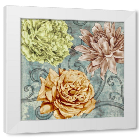 Flower Fetti II White Modern Wood Framed Art Print by Goldberger, Jennifer