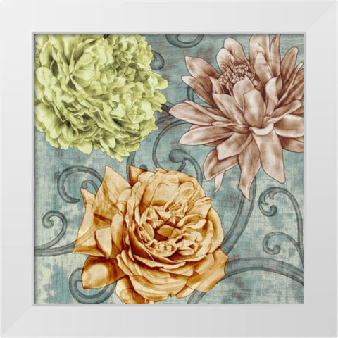 Flower Fetti II White Modern Wood Framed Art Print by Goldberger, Jennifer