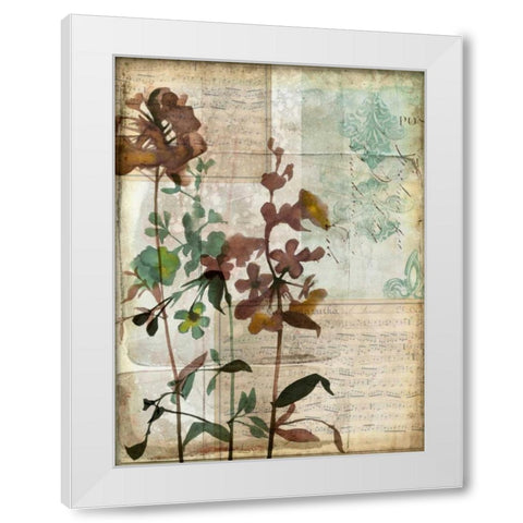 Music Box Floral I White Modern Wood Framed Art Print by Goldberger, Jennifer