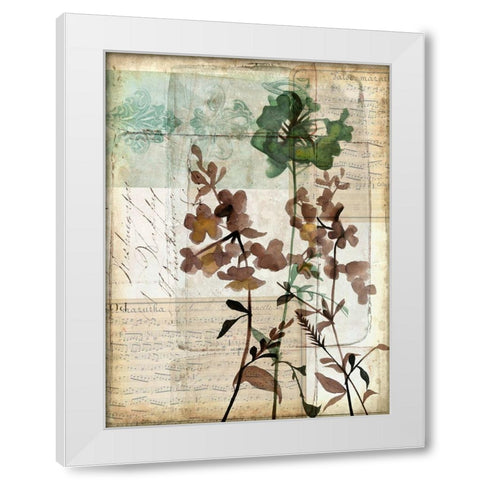 Music Box Floral II White Modern Wood Framed Art Print by Goldberger, Jennifer