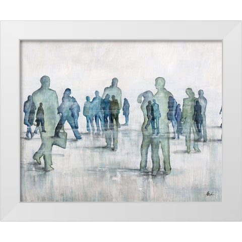 Coming Together Coming Apart White Modern Wood Framed Art Print by Douglass, Farrell