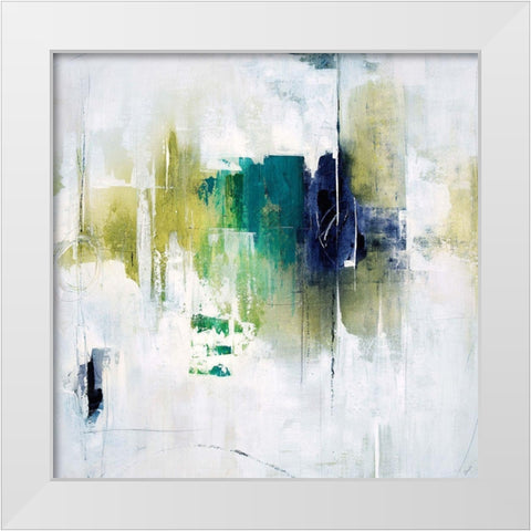 Divine Compass White Modern Wood Framed Art Print by Edmunds, Sydney