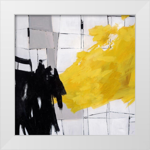 Happy Go Lucky White Modern Wood Framed Art Print by Edmunds, Sydney