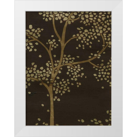 Gilded Bough II White Modern Wood Framed Art Print by Vess, June Erica
