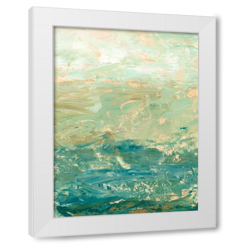 Ocean Horizon White Modern Wood Framed Art Print by Harper, Ethan