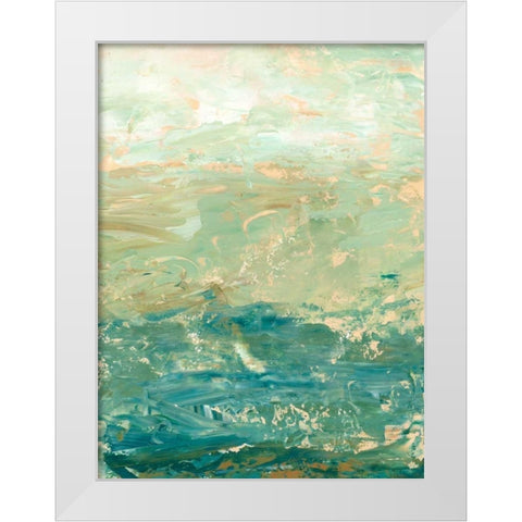 Ocean Horizon White Modern Wood Framed Art Print by Harper, Ethan