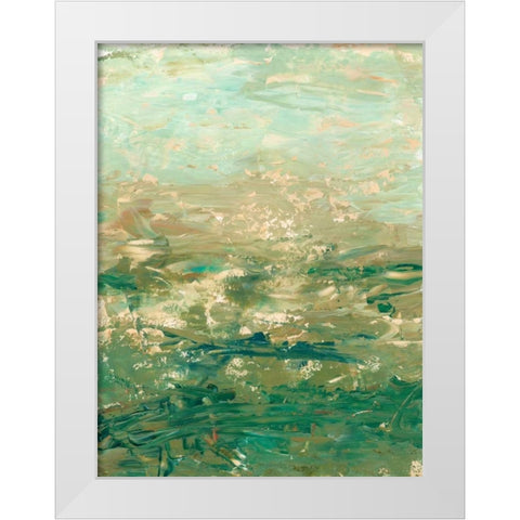 Mountain Horizon White Modern Wood Framed Art Print by Harper, Ethan