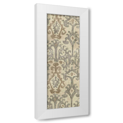 Linen Ikat I White Modern Wood Framed Art Print by Zarris, Chariklia