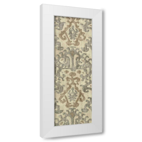 Linen Ikat II White Modern Wood Framed Art Print by Zarris, Chariklia