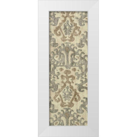 Linen Ikat II White Modern Wood Framed Art Print by Zarris, Chariklia