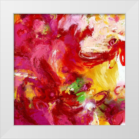 Twirl Me White Modern Wood Framed Art Print by Bothne, Janet