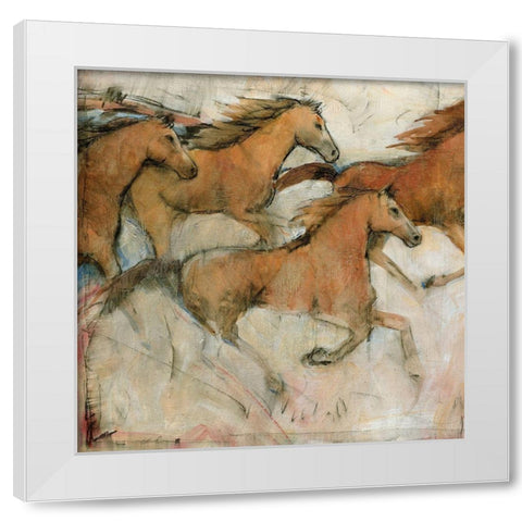 Horse Fresco I White Modern Wood Framed Art Print by OToole, Tim