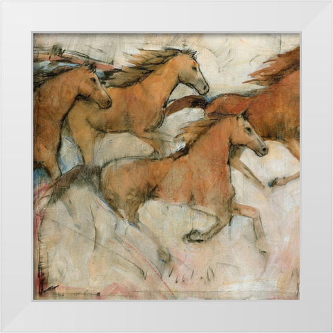 Horse Fresco I White Modern Wood Framed Art Print by OToole, Tim