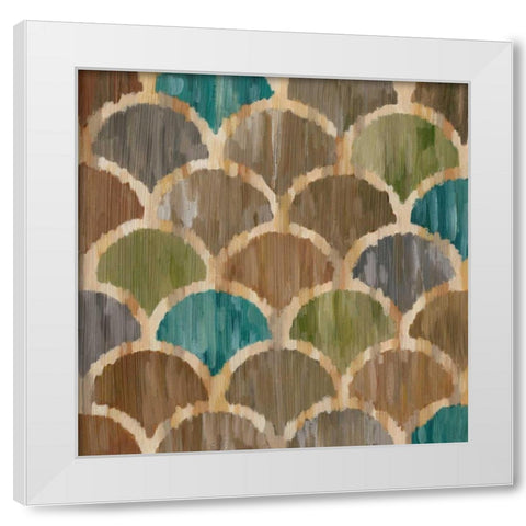 Ikat Symmetry I White Modern Wood Framed Art Print by Zarris, Chariklia