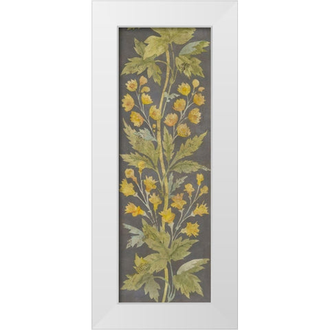 June Floral Panel II White Modern Wood Framed Art Print by Meagher, Megan