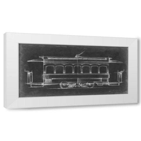 Vintage Streetcar II White Modern Wood Framed Art Print by Harper, Ethan