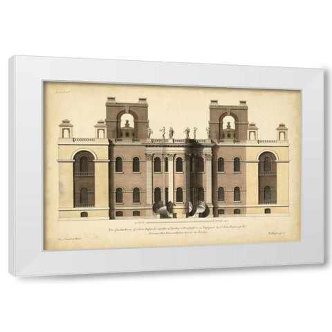 Elevation for a New Design I White Modern Wood Framed Art Print by Campbell