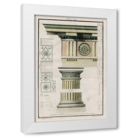 The Doric Order White Modern Wood Framed Art Print by Richardson