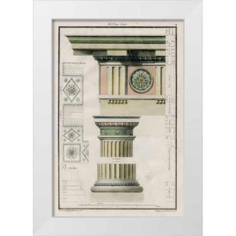 The Doric Order White Modern Wood Framed Art Print by Richardson